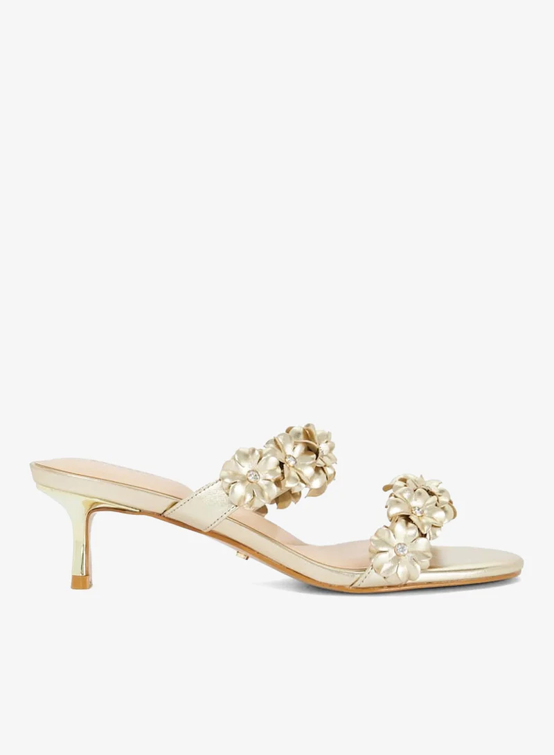 ديون لندن صنادل بكعب منخفض بأشرطة متعددة